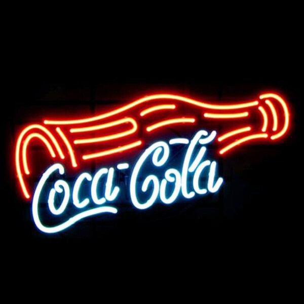 Coca Cola Bottle Neon Sign,beer neon signs,pub signs,neon bar signs,cocktail neon,custom neon bar signs,tin beer signs,vintage neon bar