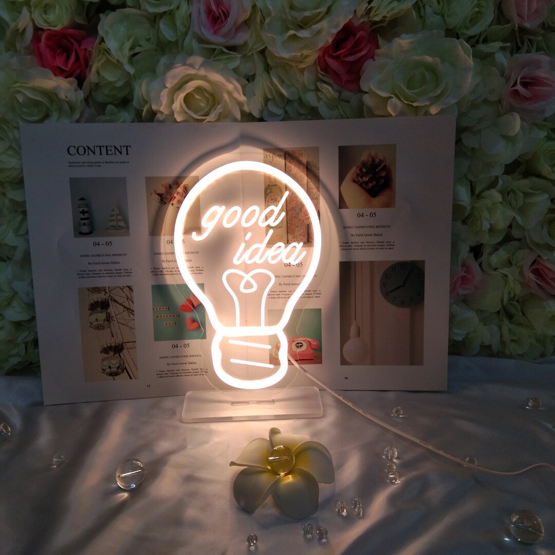 Good Idea Bulb USB LED Neon Signbulb Neon Signlight Bulb - Etsy UK