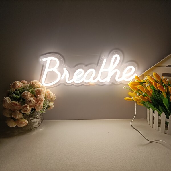 Just Breathe Sign Etsy