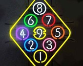 Ball Billiard Rack Pool Neon Sign,beer neon signs,pub signs,neon bar signs,cocktail neon,custom neon bar signs,tin beer signs,vintage neon