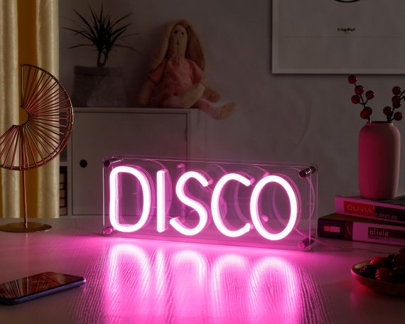 Disco 5V USB Desk LED Neon Sign With 3D Art desk Decor bar Neon
