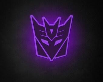 Decepticons Neon-Like Sign,Transformers Decor, best gifts for dad,christmas gifts for husband,gifts for teenage guys,best presents for dads