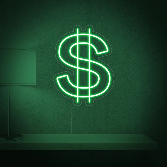 Dollar sign neon light deals