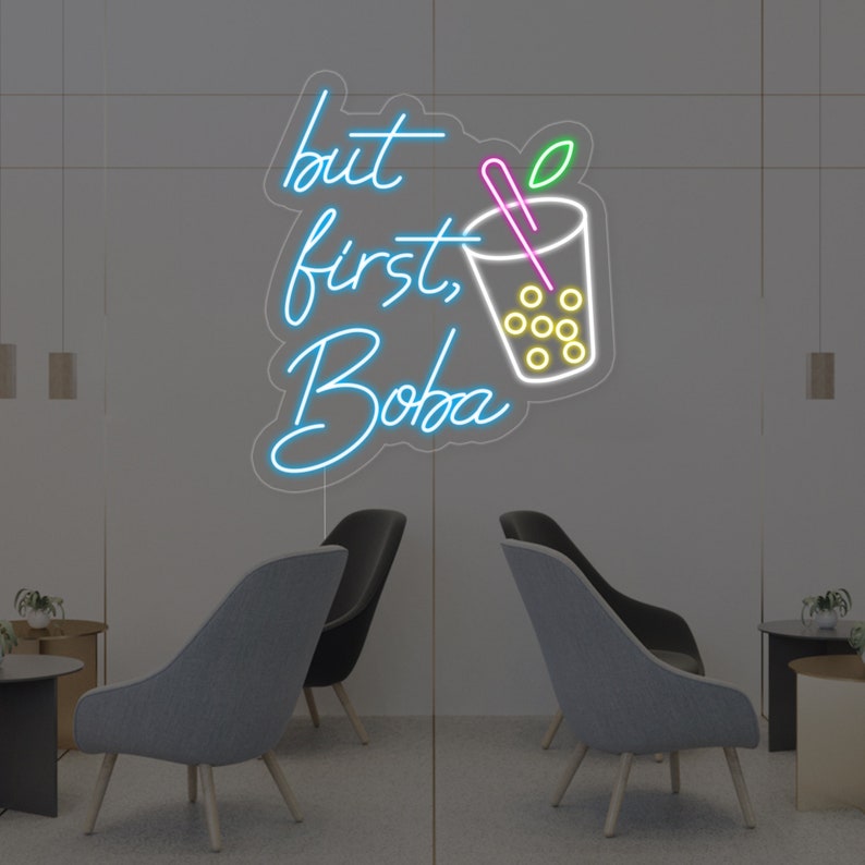 bubble tea neon sign