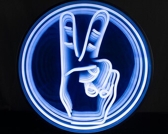 Peace 3D Infinity LED Neon, Creative Neon, Aesthetic Neon Sign, Home Neon, Art Neon Sign