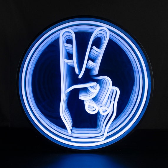 Featured image of post The Best 19 Neon Blue Aesthetic Peace Sign