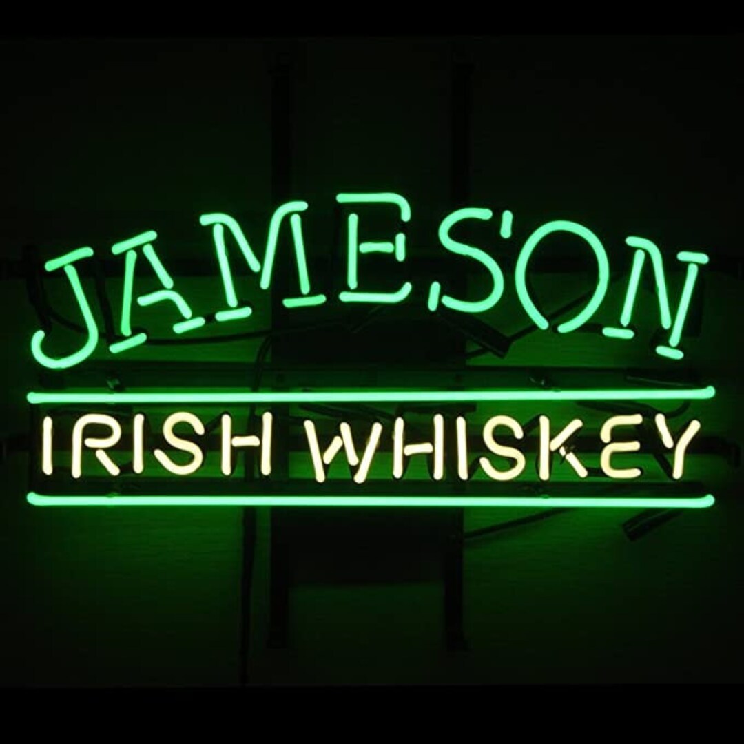 Jameson Irish Whiskey Neon Sign beer Neon Signs pub Signs neon Bar Signs cocktail Neon custom Neon Bar Signs tin Beer Signs vintage Neon Etsy UK