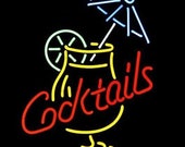 Cocktail Martini Umbrella Cup Neon,beer neon signs,pub signs,neon bar signs,cocktail neon,custom neon bar signs,tin beer signs,vintage neon