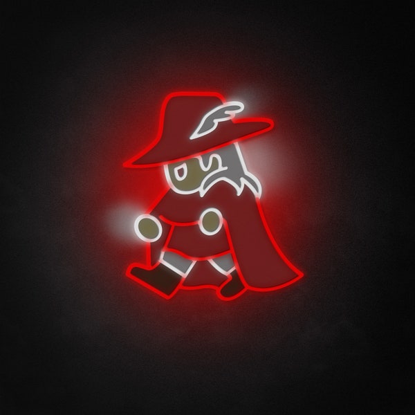 Red Mage Neon-Like Sign,Gaming Room Decor, Final Fantasy Gift, Red Mage Wall Art, Gamer Night Light, Gamer Wall Decor, Video Game Room Light