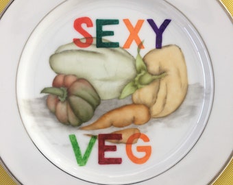 Decorative painted round plate | Home decor| Ceramic