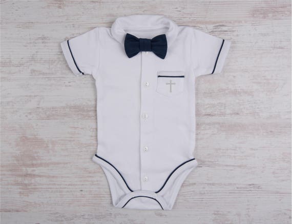 navy christening outfit