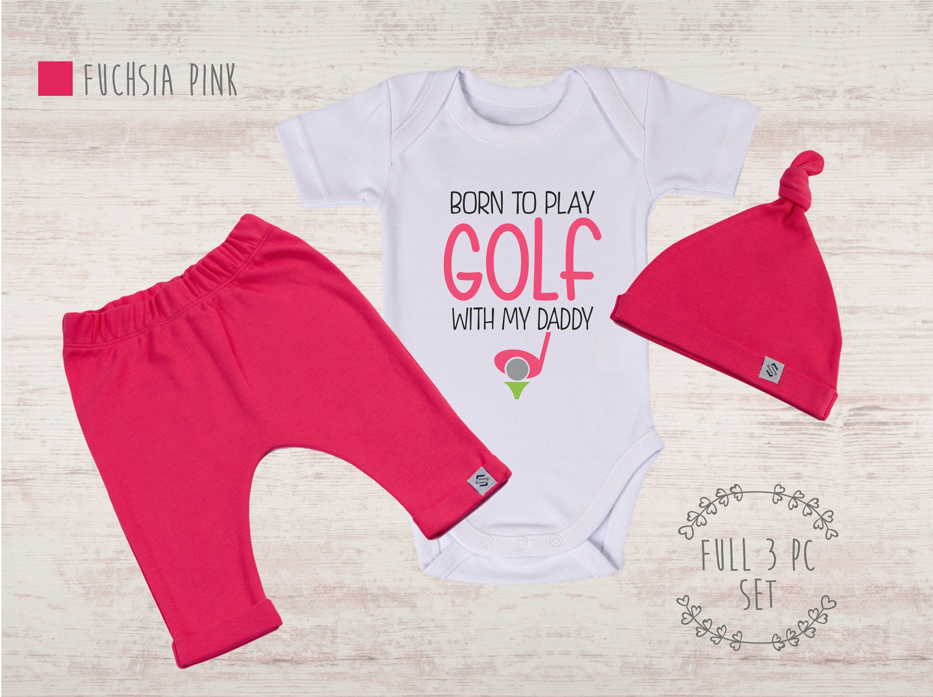 Golf Baby Outfit Born To Play Golf With My Daddy Baby Boy or Etsy