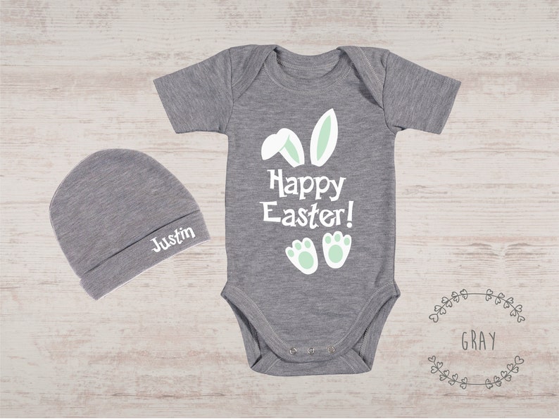 Baby Boy Easter Outfit Bunny Embroidery Short Sleeve Ghana