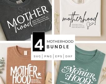 Motherhood Some Days I Rock It SVG Bundle | Funny Mom Saying PNG | Mother Hood Shirt Design