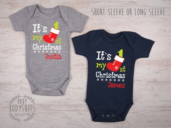 Christmas Twins MY FIRST CHRISTMAS Outfits Gray & Navy Blue Etsy image 0 - Christmas Twins MY FIRST CHRISTMAS Outfits Gray & Navy Blue Etsy