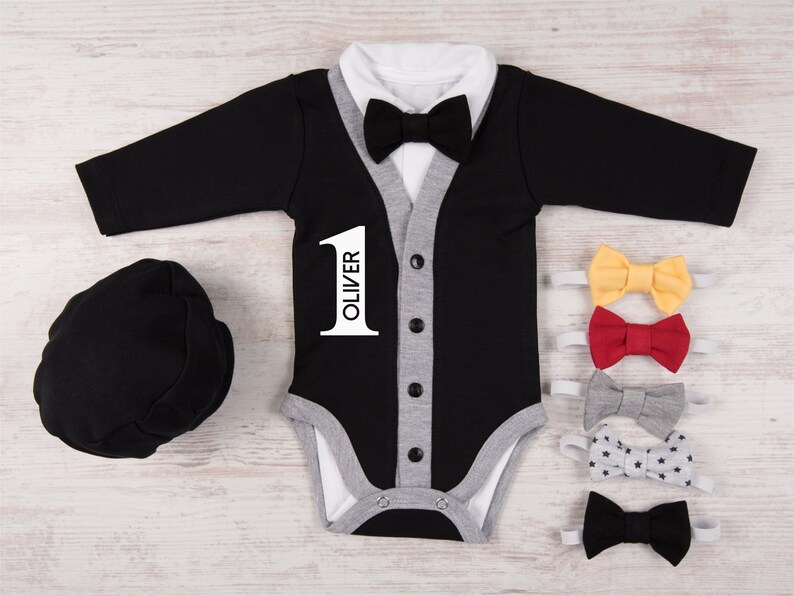 One Year Old Boy Birthday Outfit Personalized Baby Boy Etsy