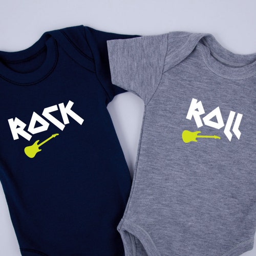 Rock and Roll Baby Boy Twins Matching Gift Set. Black Etsy