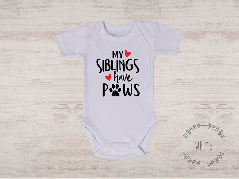 My Siblings Have Paws Baby Outfit Dog Baby Clothes Cat Baby Etsy