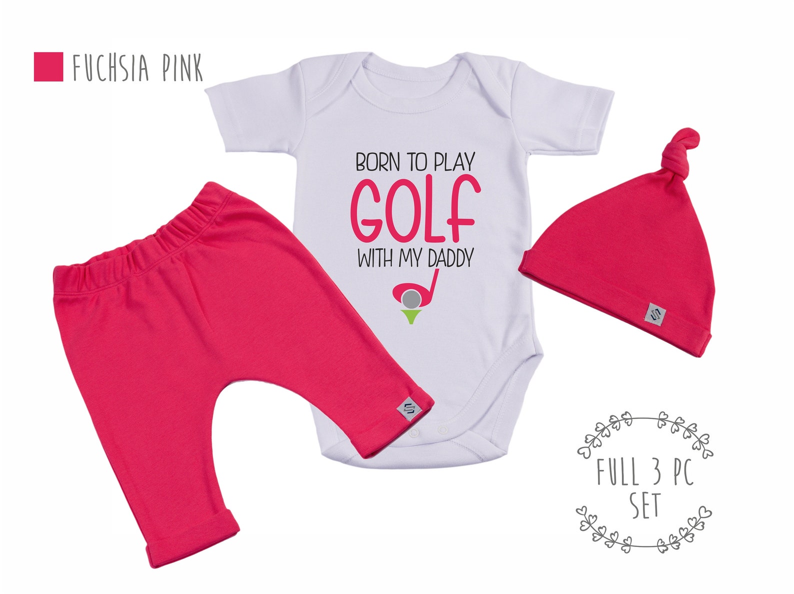 Golf Baby Outfit Born to Play Golf With My Daddy Baby Boy or Etsy