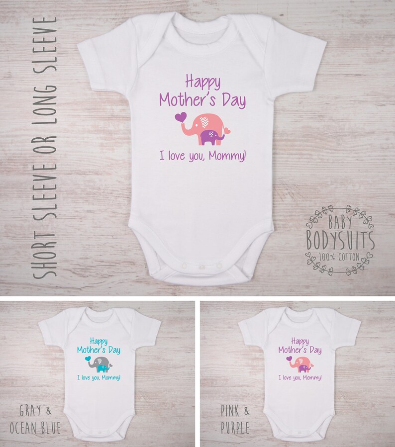 Moederdag dag baby shirt happy Mother's Day ik hou van je ...