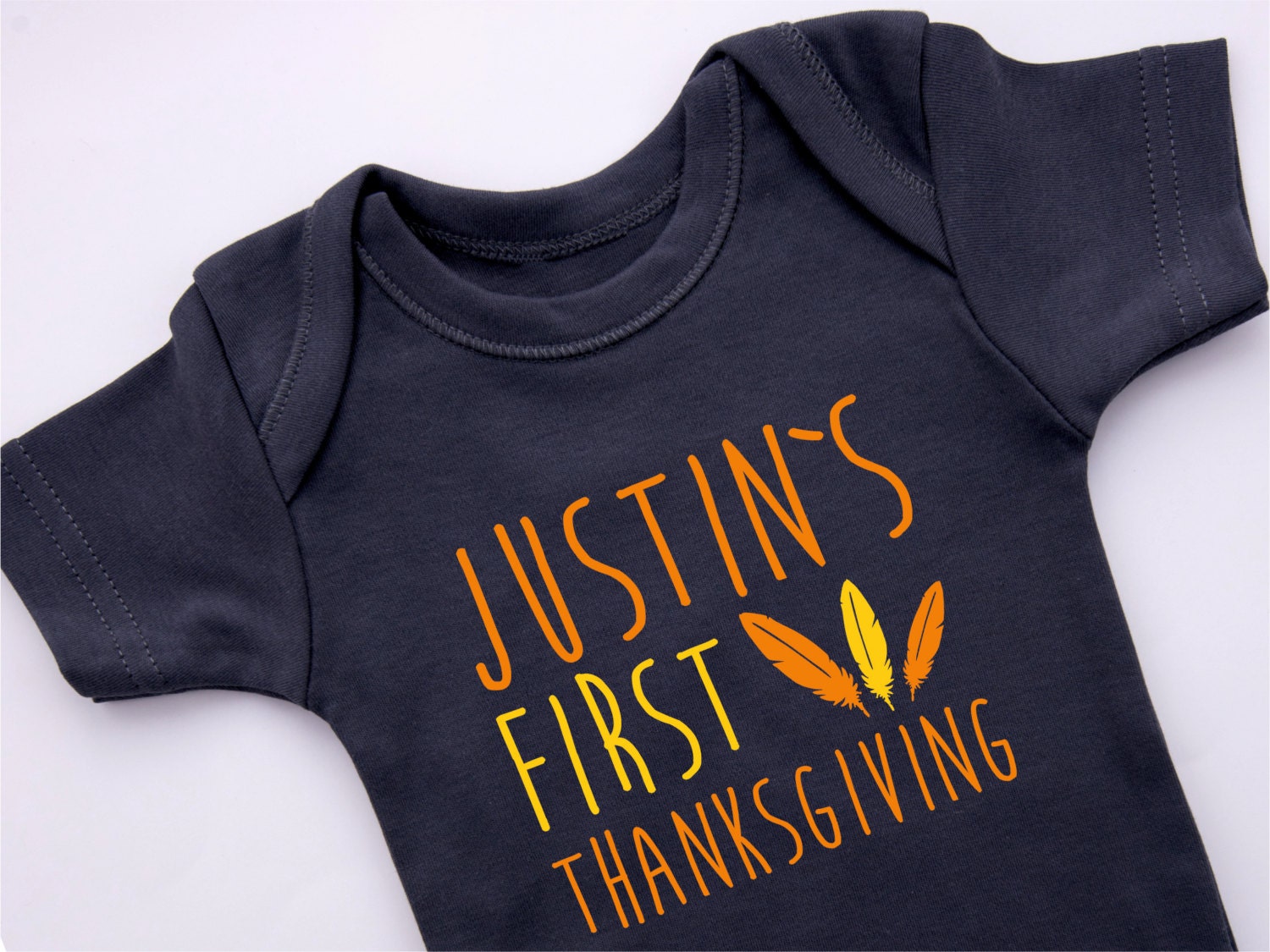 Baby Boy Thanksgiving Outfit Personalized Thanksgiving Etsy