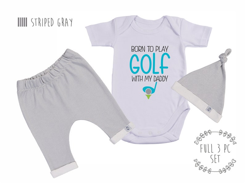 Golf Baby Outfit Born to Play Golf With My Daddy Baby Boy or Etsy