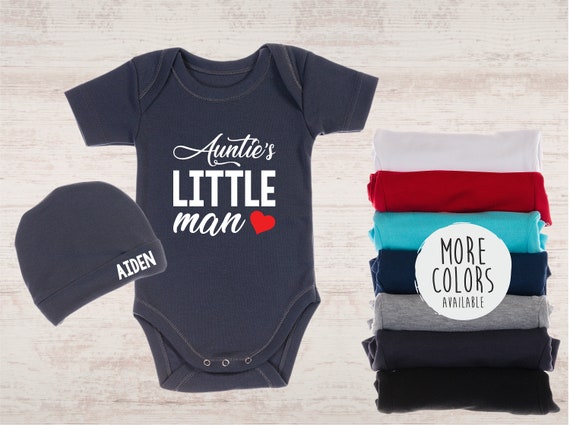 auntie's little man onesie