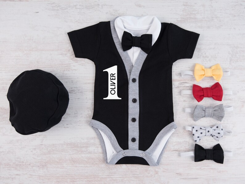 One Year Old Boy Birthday Outfit Personalized Baby Boy Etsy