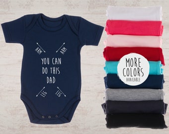 Gender neutrale baby cadeau, grappige baby douche cadeau, nieuwe papa cadeau, je kunt doen deze papa baby bodysuit, grappig cadeau voor nieuwe papa, eerste keer papa