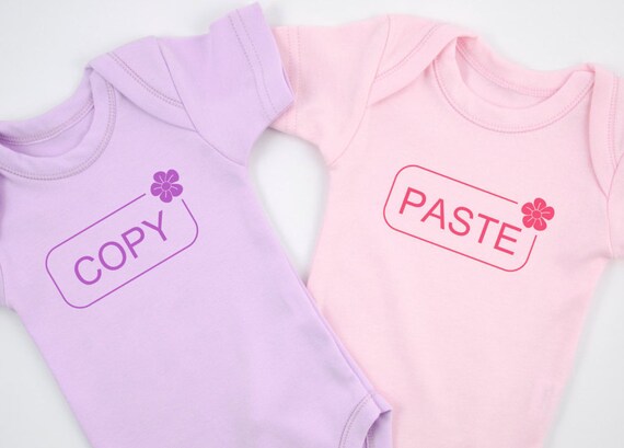 copy paste twin girl outfits funny twin clothing identical etsy funny copy paste