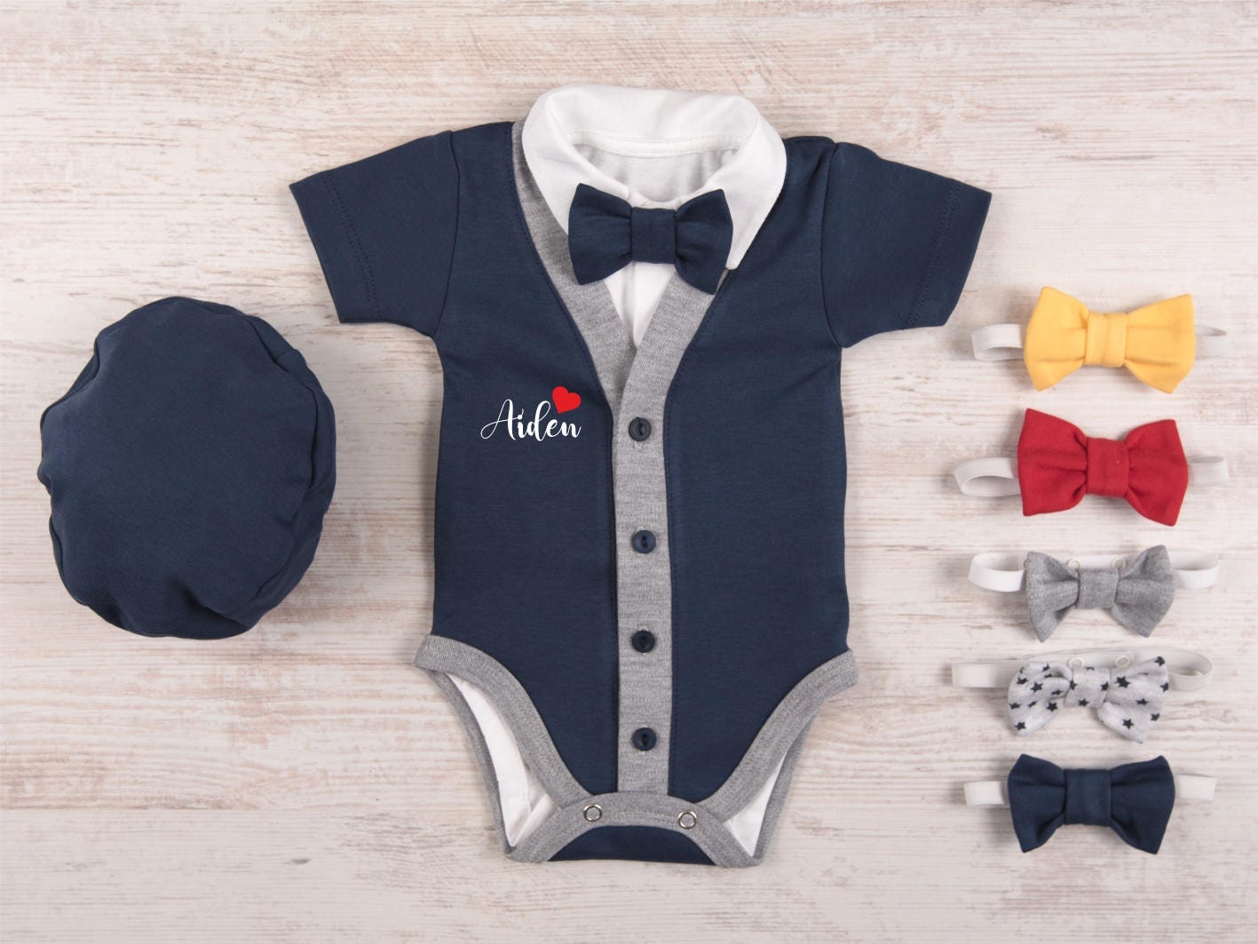 Personalized Baby Gifts for Boy Personalized Red Heart Navy Etsy