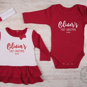 twin christmas outfits for boy and girl