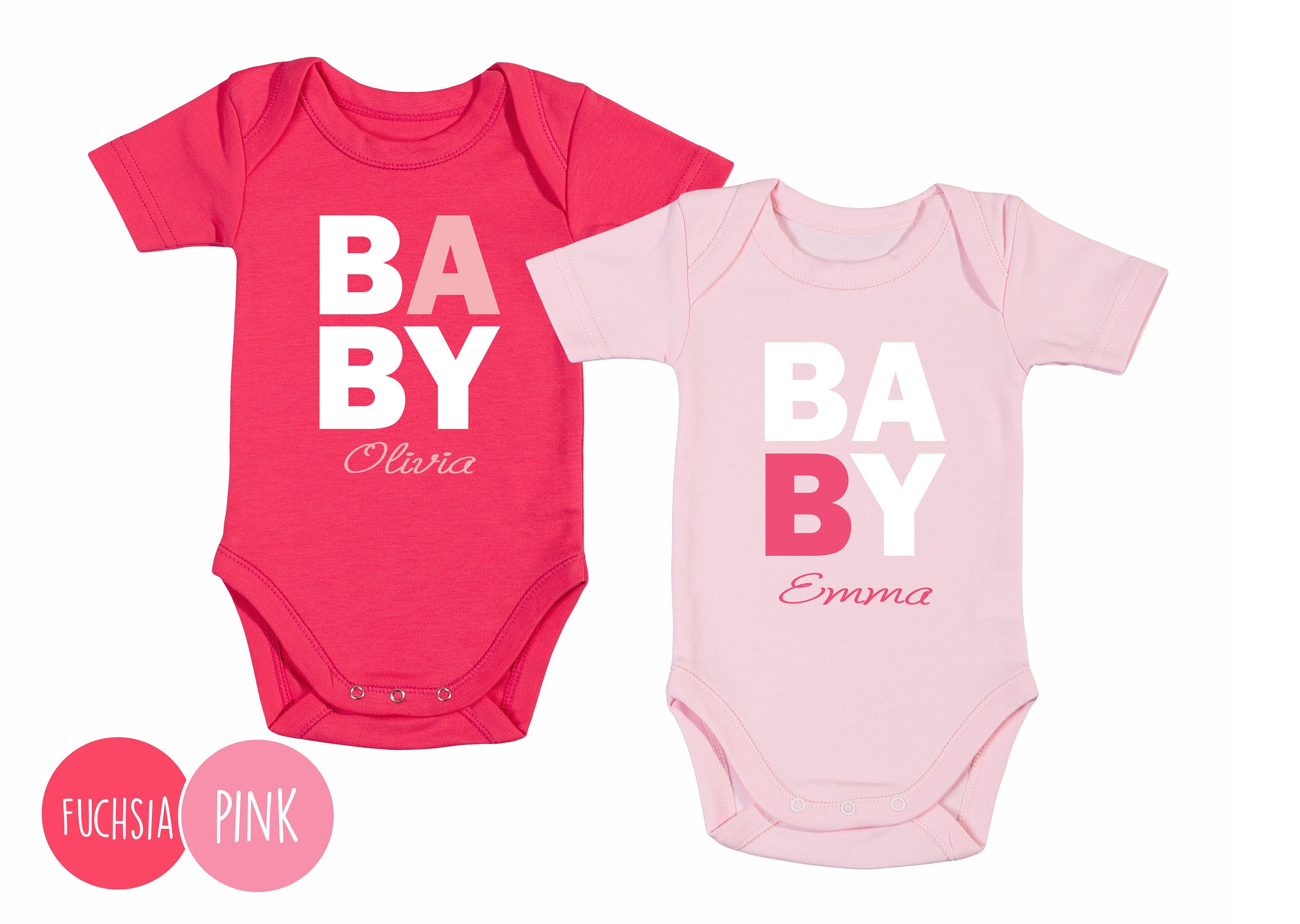 Personalized Twin Baby Clothes Baby A Baby B Set of 2 Twin Etsy