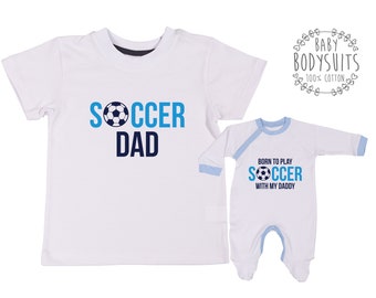 Dad and Baby Soccer Matching Outfits