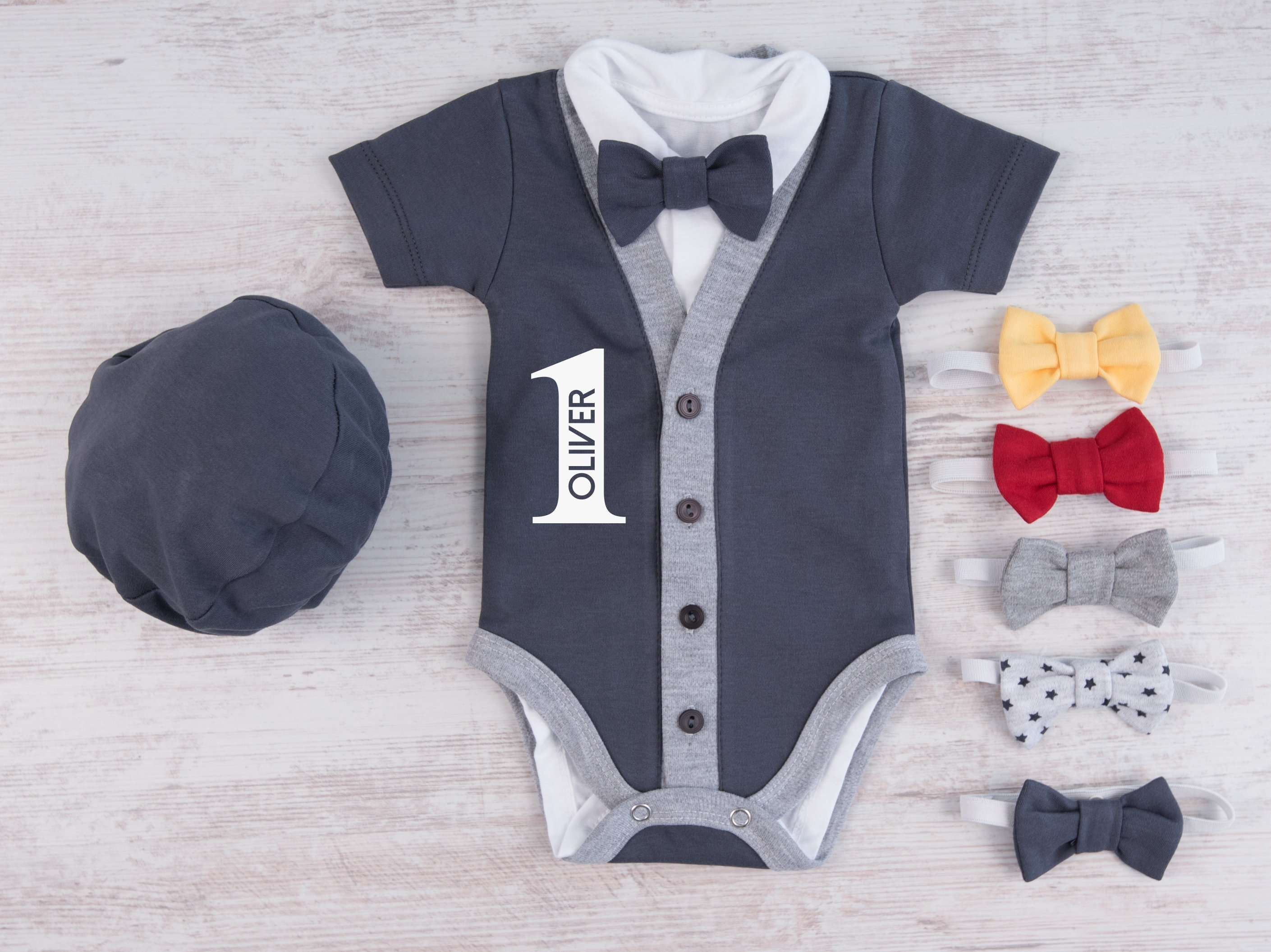Boys First Birthday Outfit Personalized Baby Boy Clothing Etsy