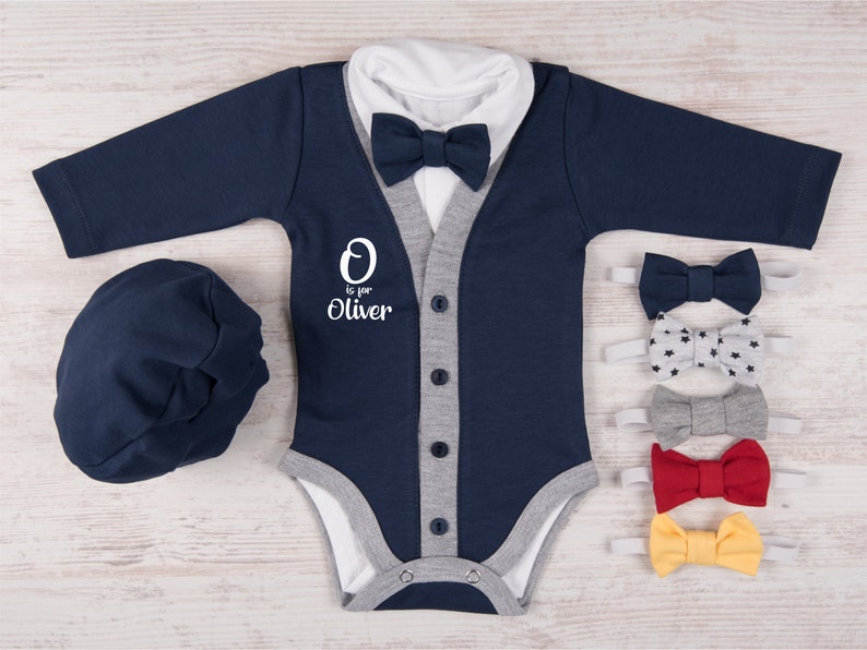 New Baby Boy Gift Personalized Newborn Boy Outfit Custom Etsy