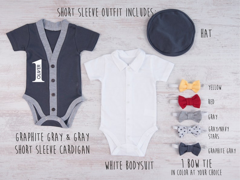 Boys First Birthday Outfit Personalized Baby Boy Clothing Etsy