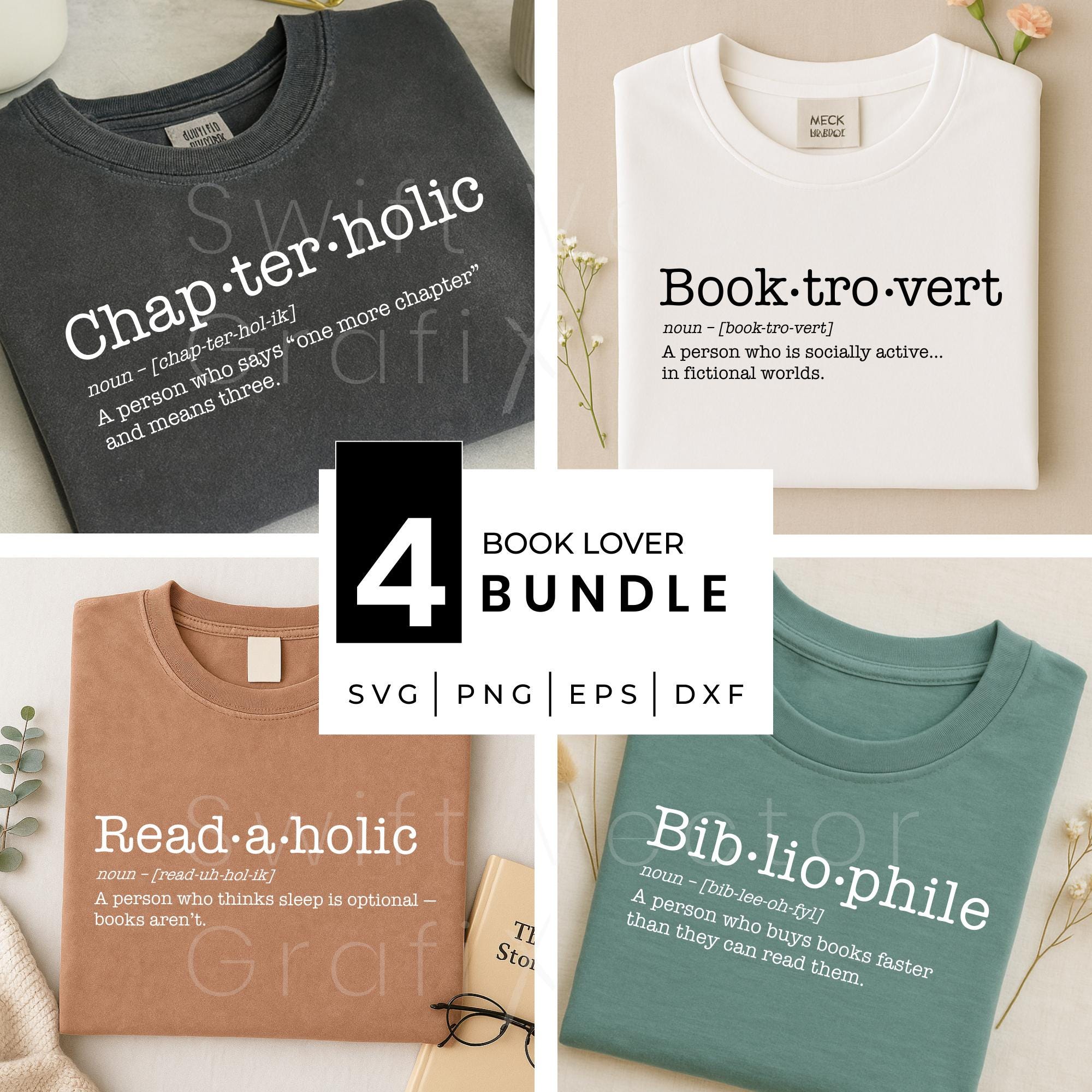 Book Lover SVG Bundle | Funny Reading Quotes | Dictionary Style Bookish ...