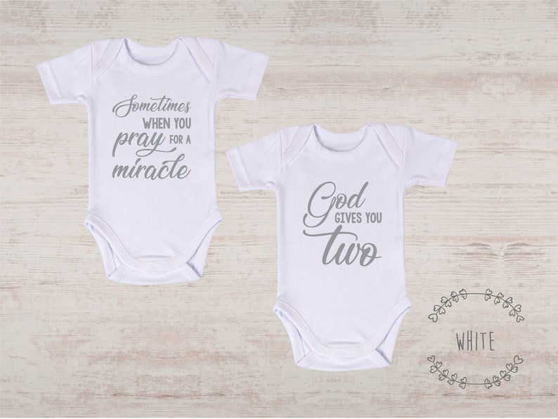 Twins Baby Shower Gender Neutral Twin Baby Clothes Sometimes | Etsy