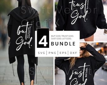 God SVG Bundle | Just Trust But Let Christian Faith Cross PNG | Religious Shirt Designs