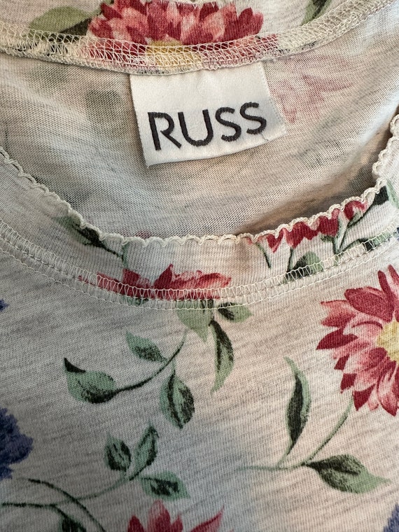 Vintage 90's floral t-shirt, RUSS, shirt, top, re… - image 9