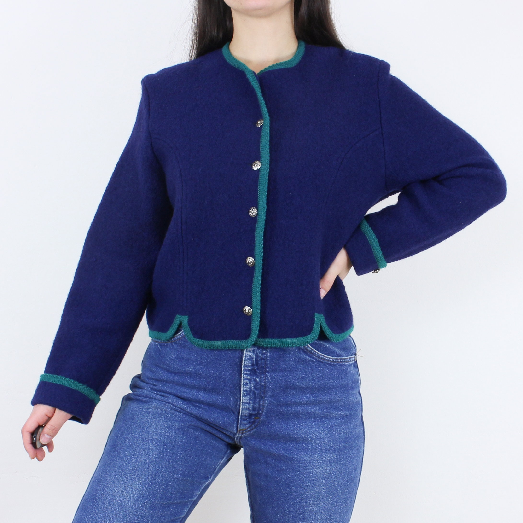 Blue green shop cardigan