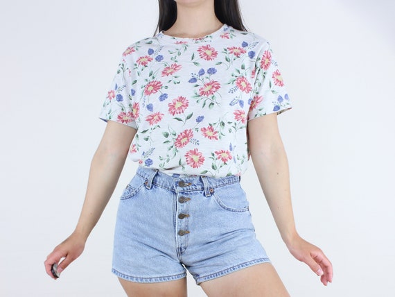 Vintage 90's floral t-shirt, RUSS, shirt, top, re… - image 1