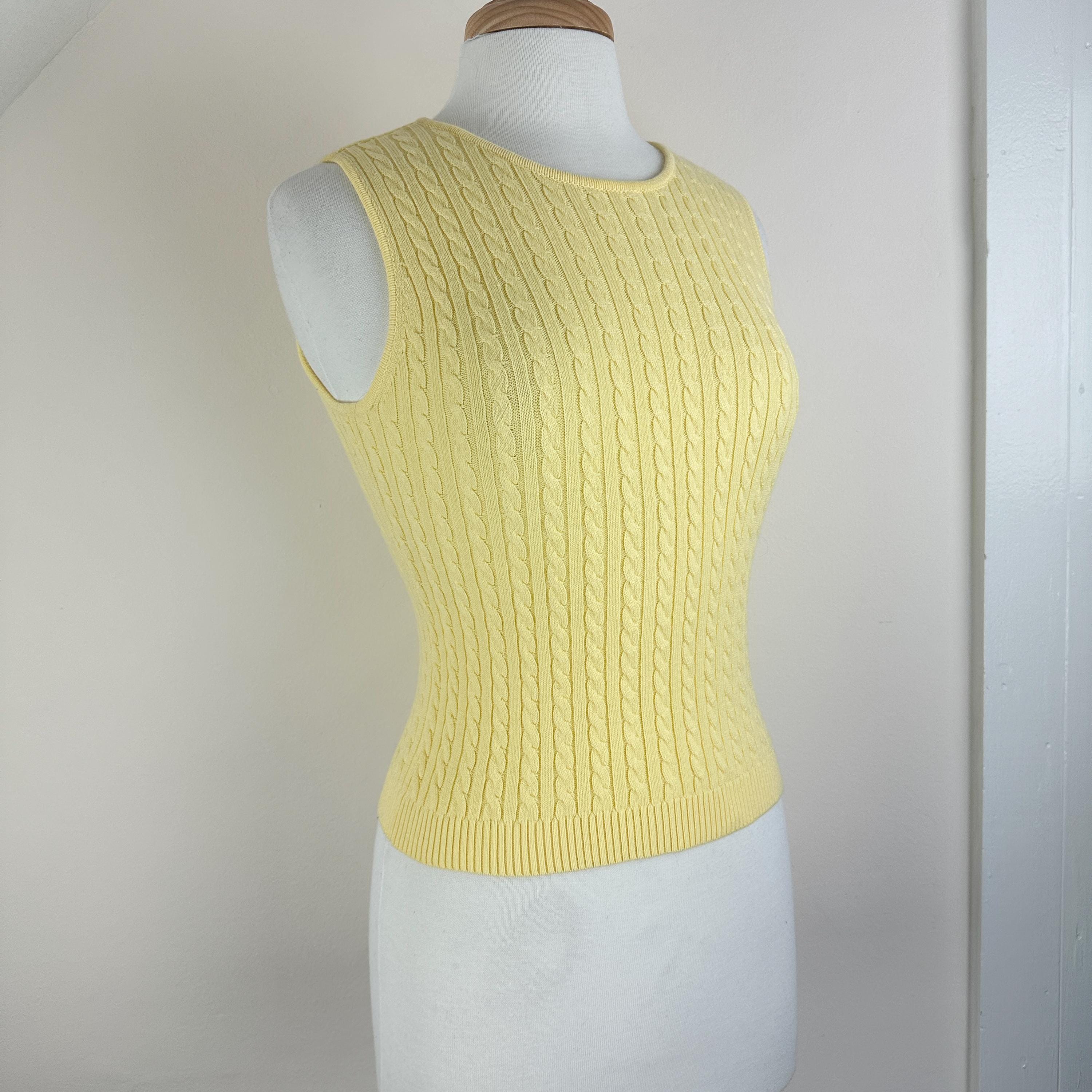 Vintage Late 90's/y2k Gap Cable Knit Sleeveless Top, Tank