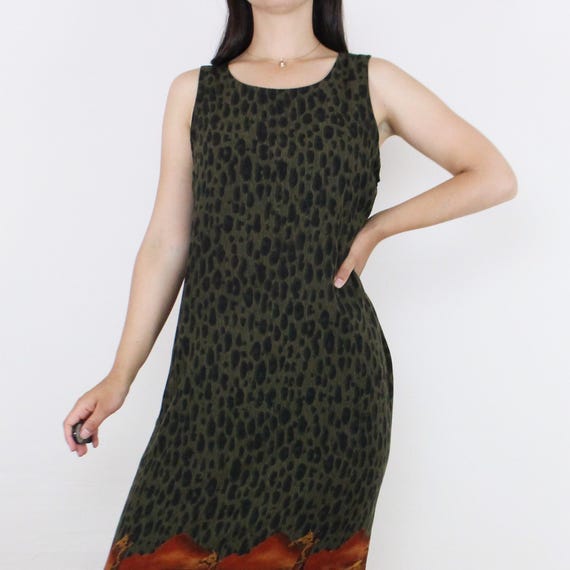 green jaded london dress Fierce And Refined Leopard Cowl Maxi Dress main image 0