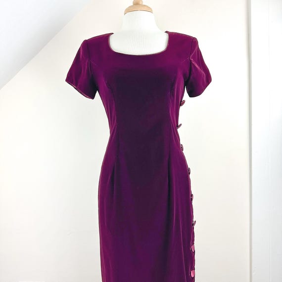 jessica howard burgundy dress Jessica Howard Petite Ruched Keyhole Midi Dress