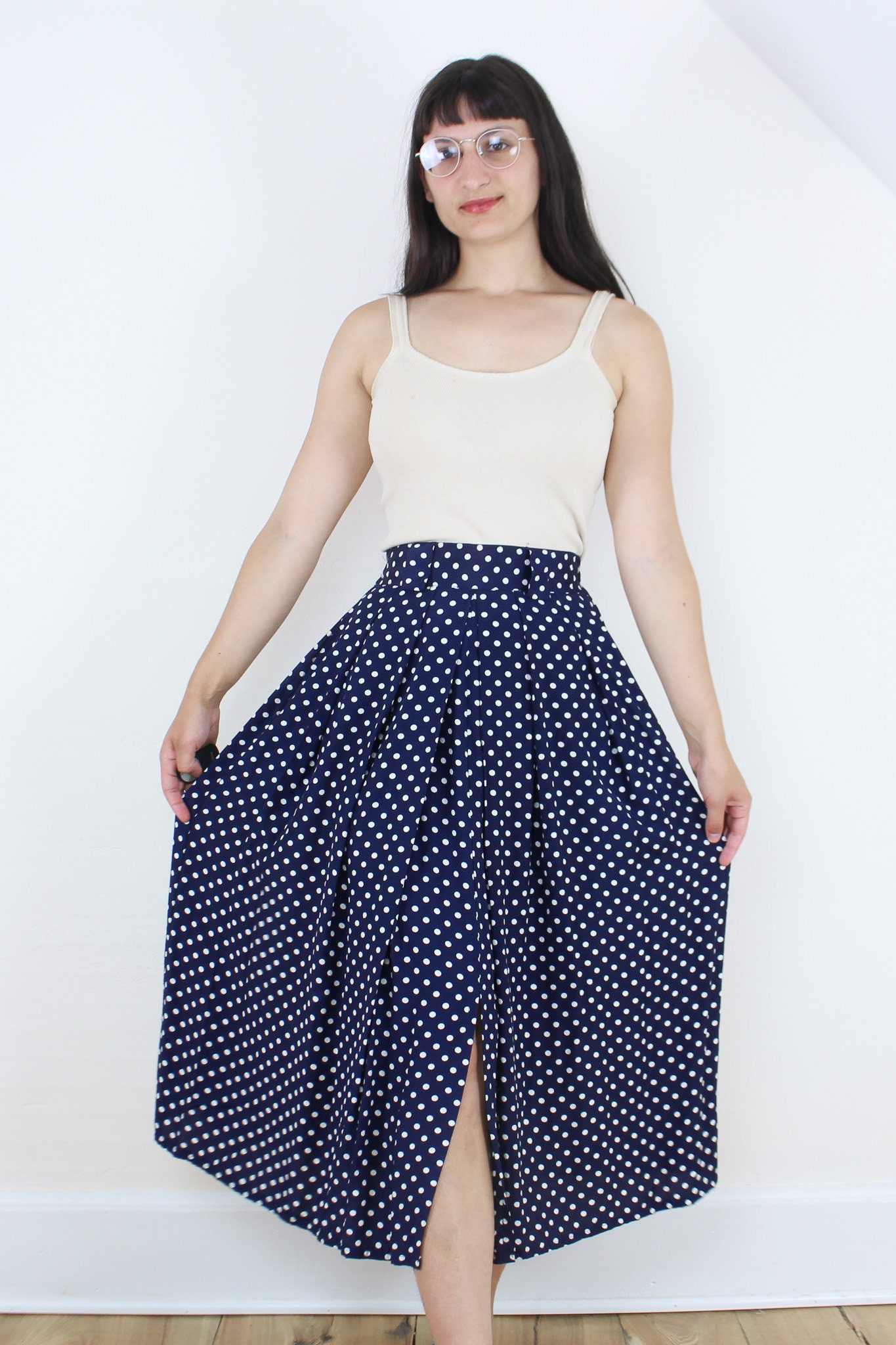 CHACOTT - 新品同様スティナstina pull-on skirt / dark navy skirt v flare - navy – Lily and Todd