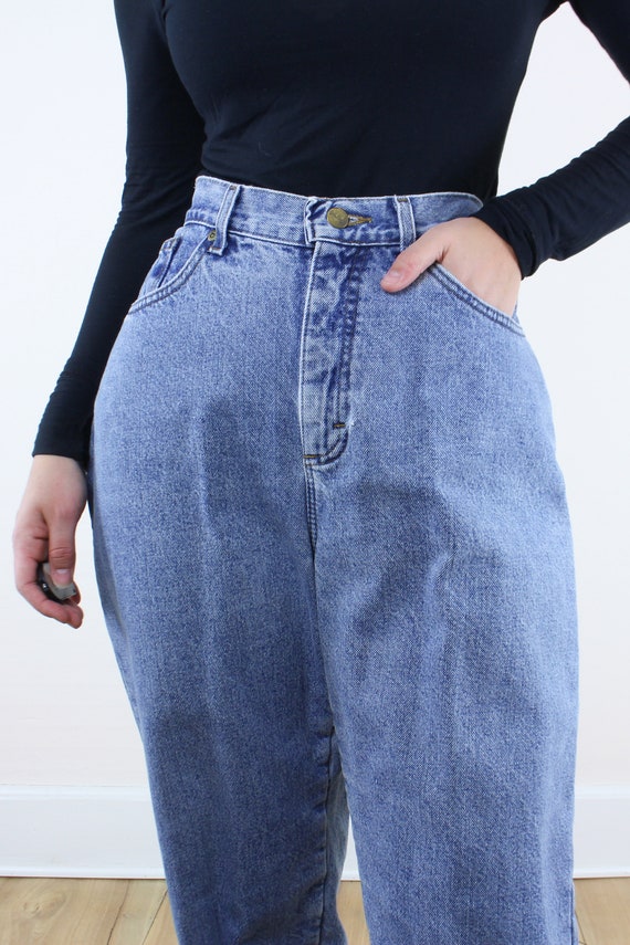 Vintage 90's 32W LLBean flannel lined jeans, medi… - image 3