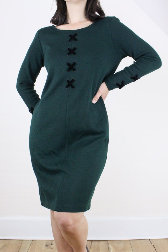 Vintage 90's Liz Claiborne wool blend dress, fore… - image 4