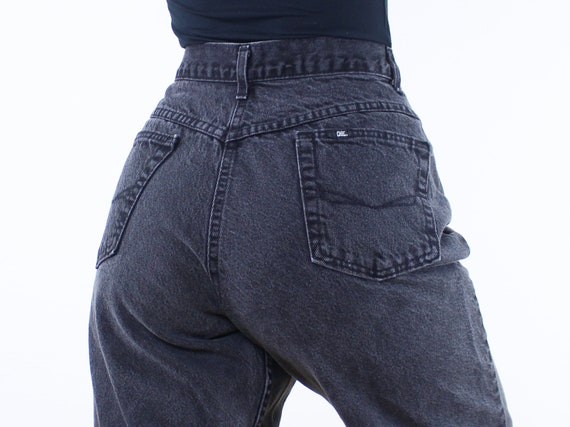 Vintage 90's 32W black wash Chic jeans, 5-pocket … - image 1